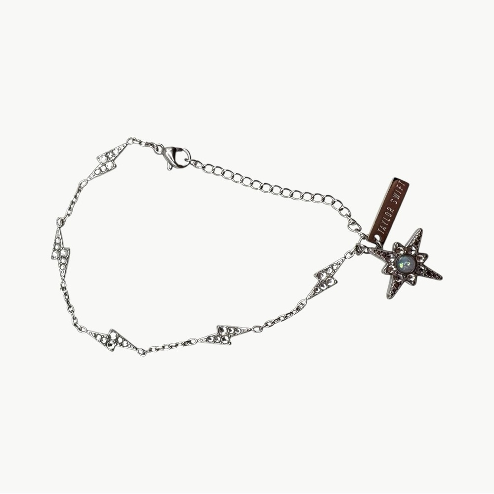 NIB Taylor Swift It’s Beautiful Opalite Star Charm Collectible Bracelet | Silver - Picture 9 of 12